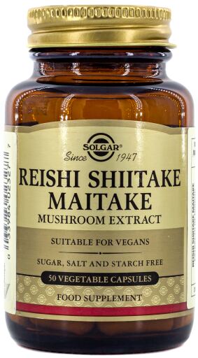 Reishi, Shiitake and Maitake (Mushroom Extract) 50 Capsules