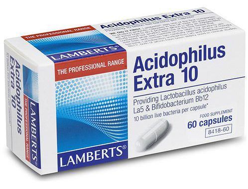 Extra acidophilus 10 billion friendly bacteria per capsule