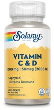 Vitamin C 1000 mg + D 2000 IU 60 Vegetarian Capsules