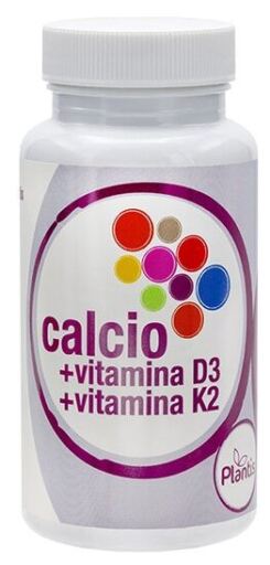 Calcium + Vitamin D3 + Vitamin K2 Plantis 60 Capsules