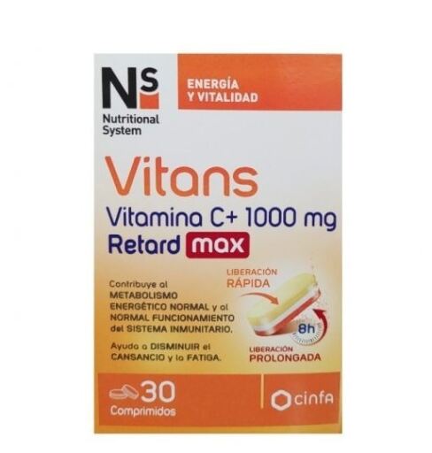 Ns Vitans Vitamin C+ 1000 Mg Retard Max 30 Capsules