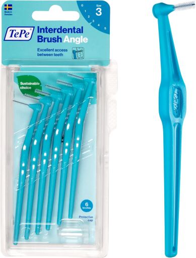 Angle Interdental Brush 0.6 Blue 6 Units